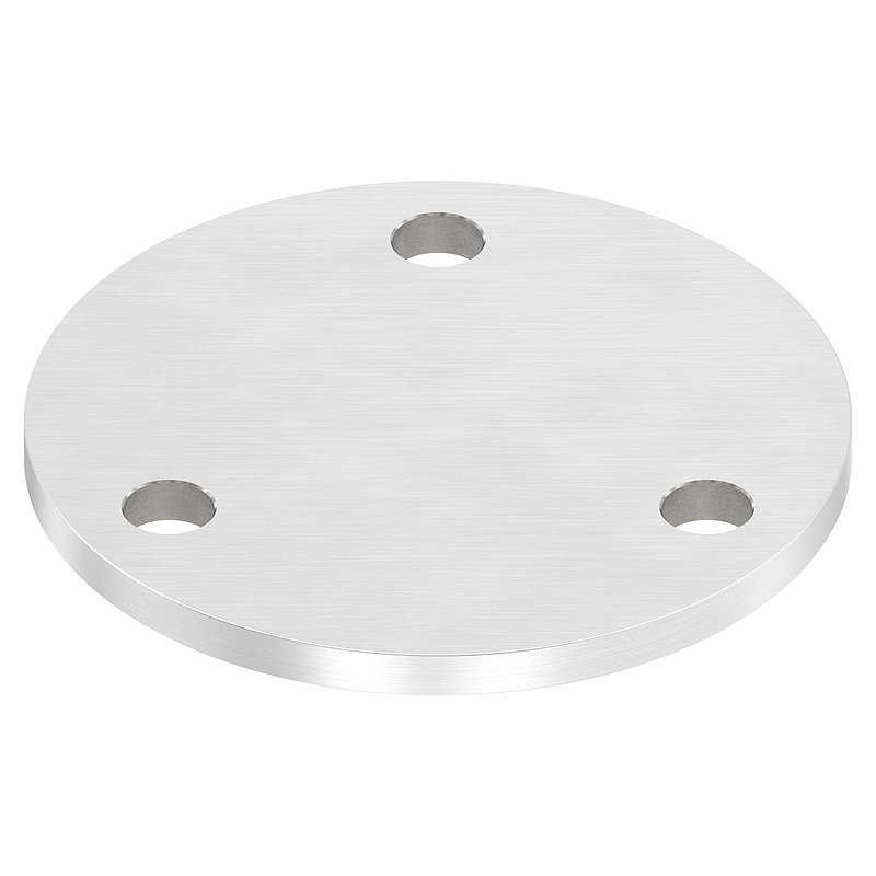 Ankerplatte Ø 100x6mm, mit Längsschliff, V2A