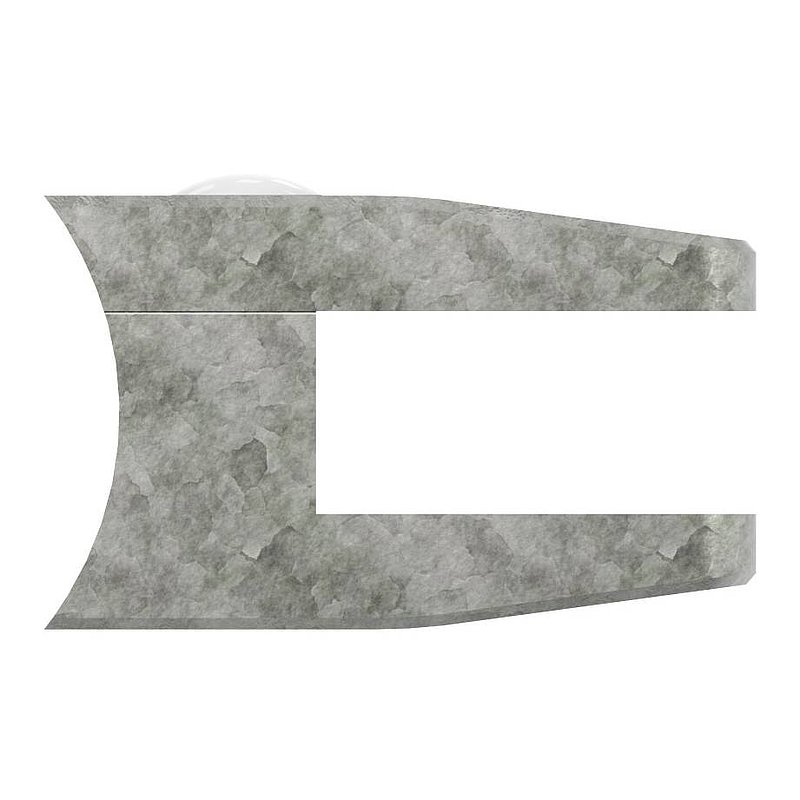 Glasklemme Mod. 35, Anschluss: 60,3mm, Zink roh