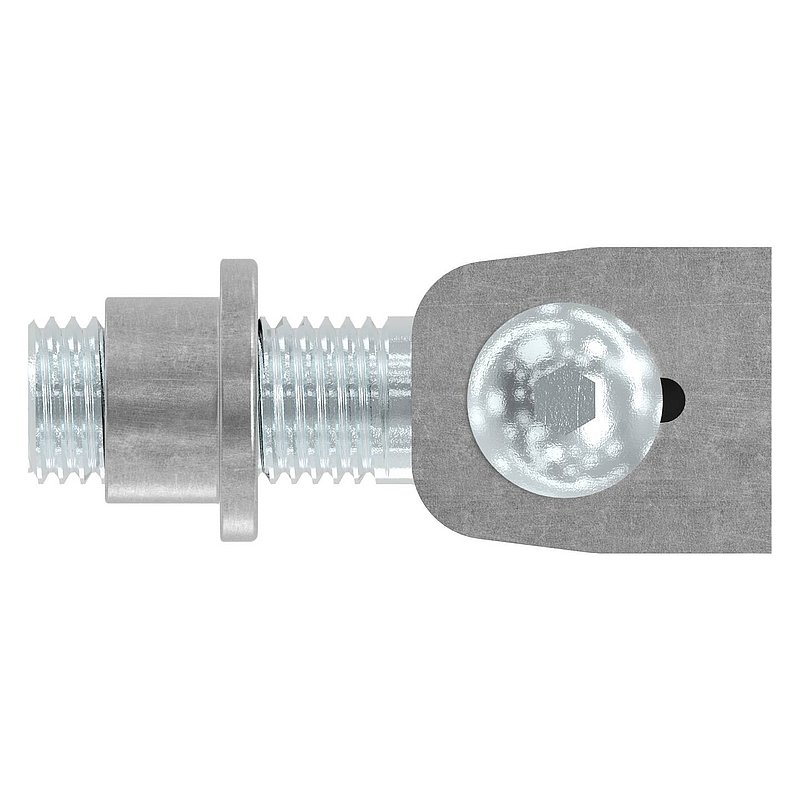 Gond à visser avec douille taraudée M22, acier électrozingué