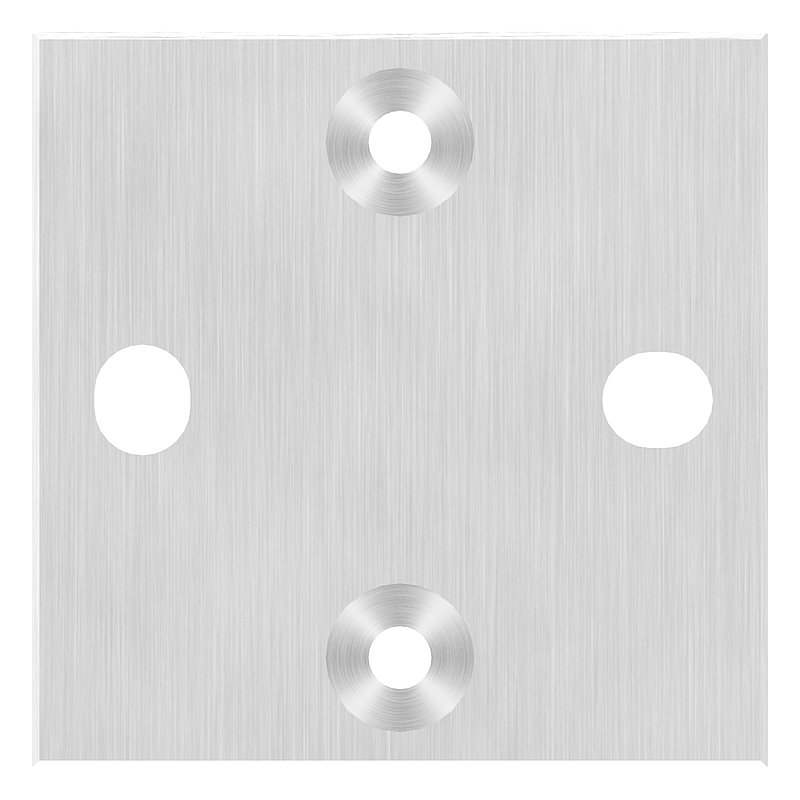 Ankerplatte, 100x100x8mm mit Fase, V2A