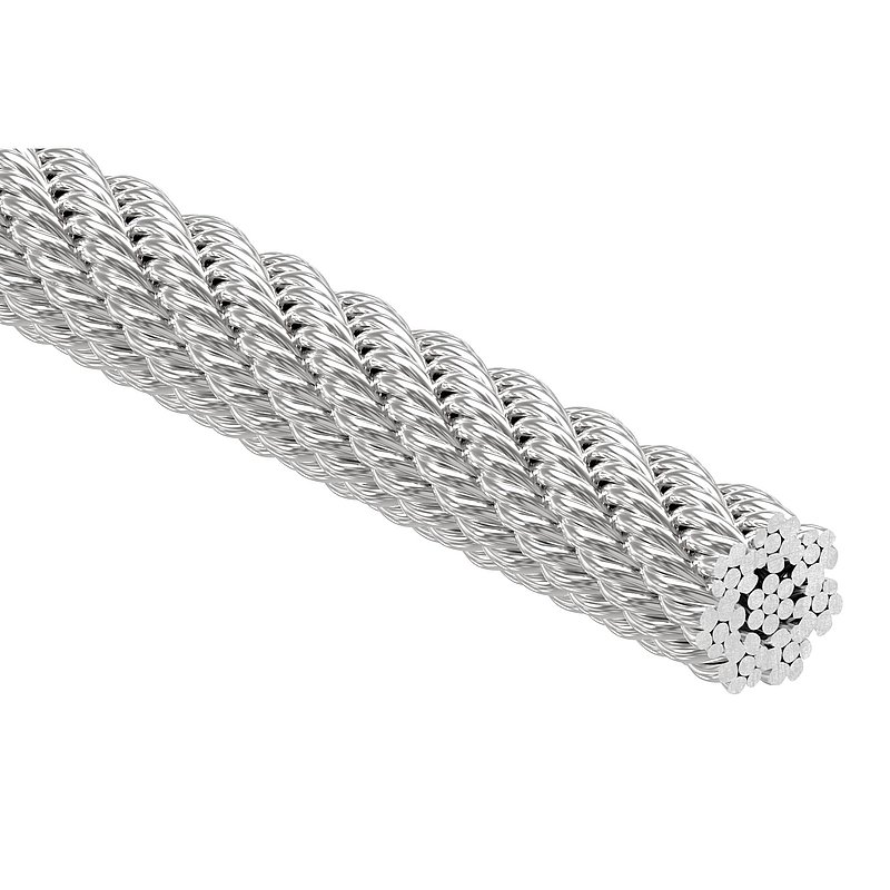 Câble acier inoxydable Ø 8mm, 7x7, L: 100m, V4A