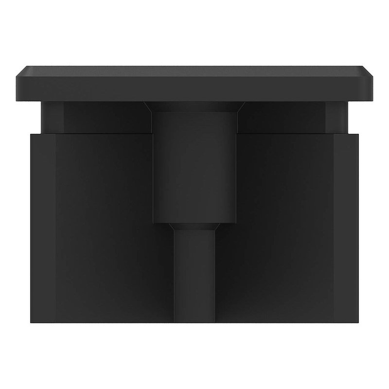 Bouchon plastique pour tube carré 50x50mm avec M10