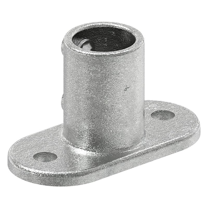 Support mural avec 2 trous de fixation, pour tube Ø 33,7mm