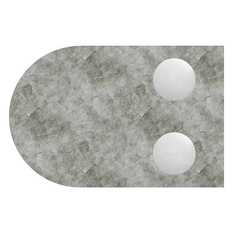 Glasklemme Mod. 12, Anschluss: 42,4mm, Zink roh