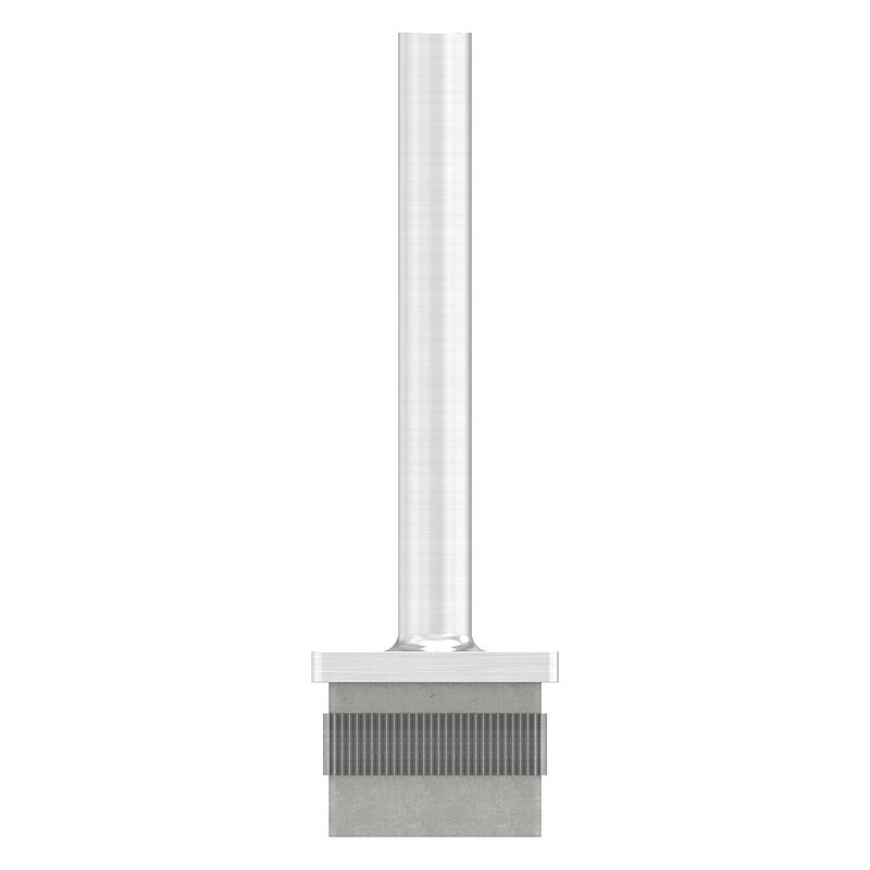 end plug with pin for pipe 40 x 40 x 2,0mm, height 105mm, AISI304