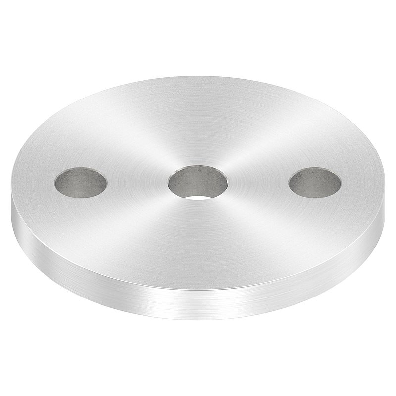 Ankerplatte Ø 80x8mm, mit Rundschliff und Fase, V2A