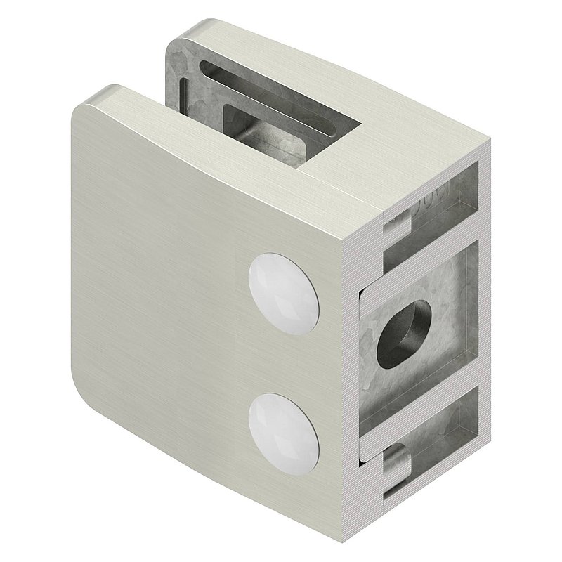 Pince à verre modèle 14, jonction: droite, aspect inox brossé