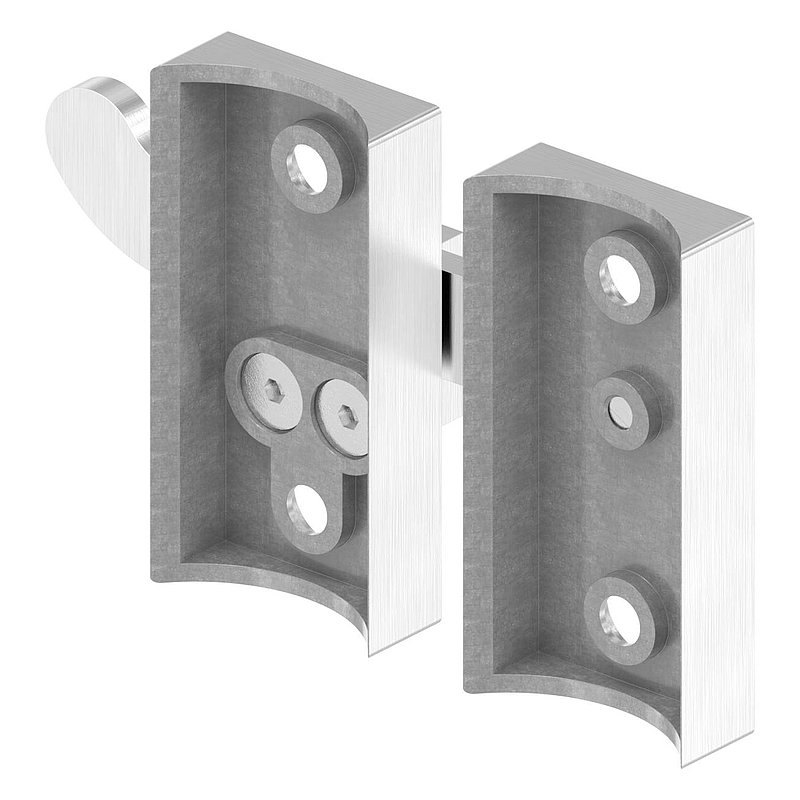 Bolt-on gate latch for 42.4 mm tube, AISI316