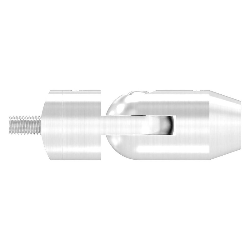 Support de lisse transversale + articulation à insérer en extr., p. tube 42,4mm, perçage 10,2mm, V2A