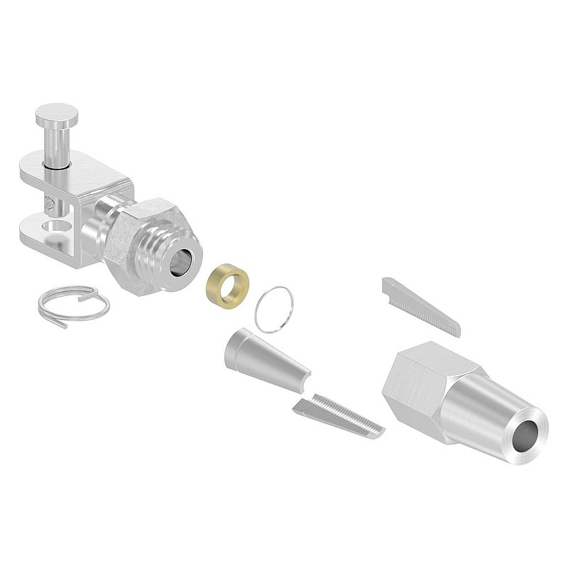 Gabelterminal zur Selbstmontage für Seil Ø 4mm, V4A
