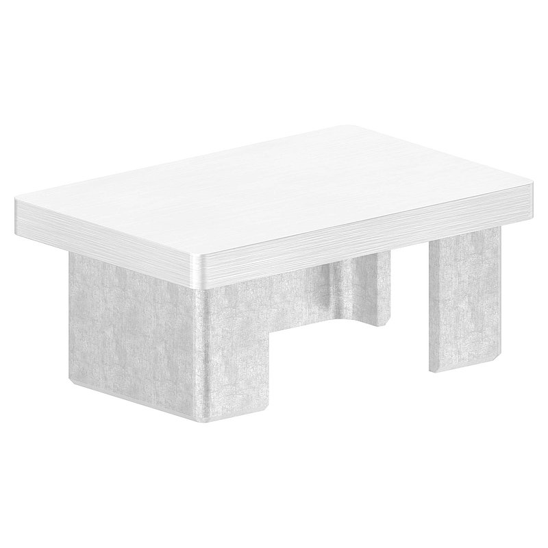 Capuchon à enfoncer, pour tube 60x40x3,0mm, V2A