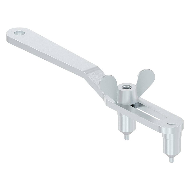 Set mit Einzelrollwägen für Glasschiebetüren, V2A