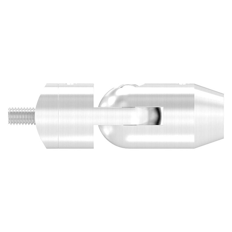 Support de lisse transversale + articulation à insérer en extr., p. tube 33,7mm, perçage 10,2mm, V2A