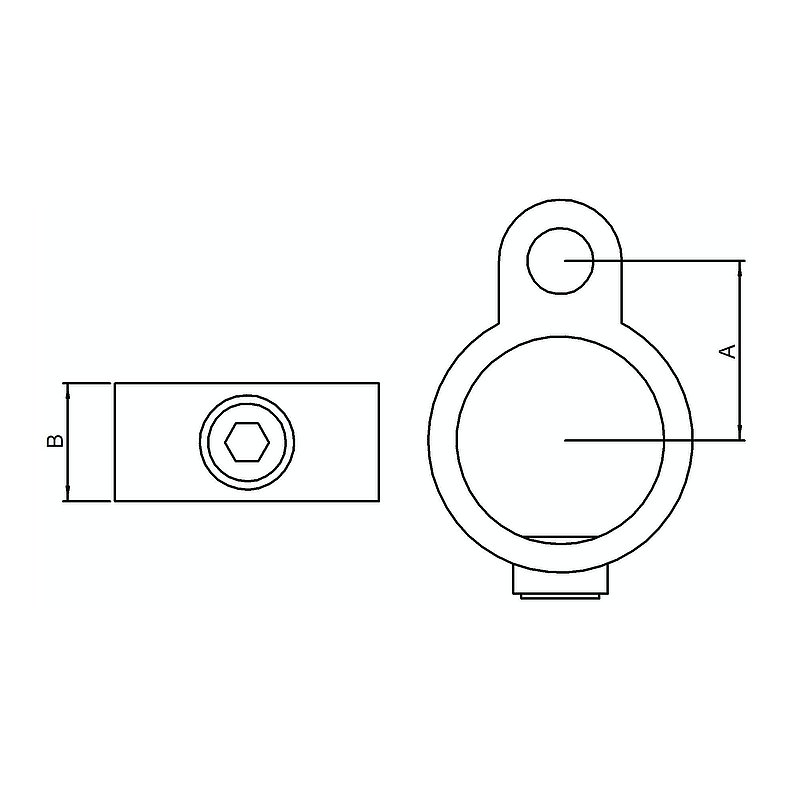 Stellringauge, für Rohr Ø 33,7mm
Bohrung 14mm