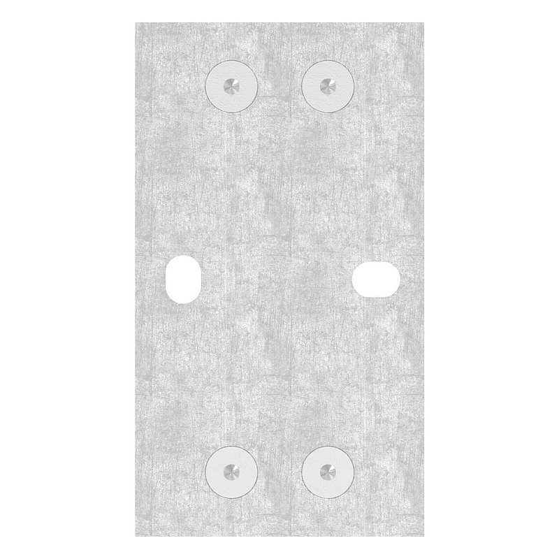 Wall mounting for railing posts 40x40mm, AISI304