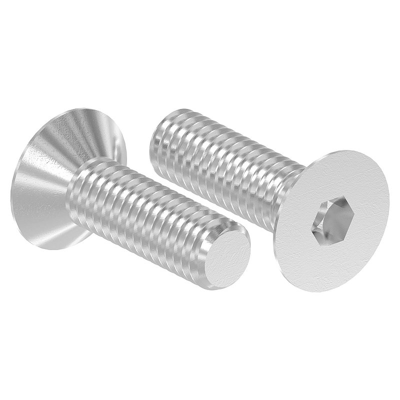 Countersunk head screw M6x20, AISI316, ISO 10642