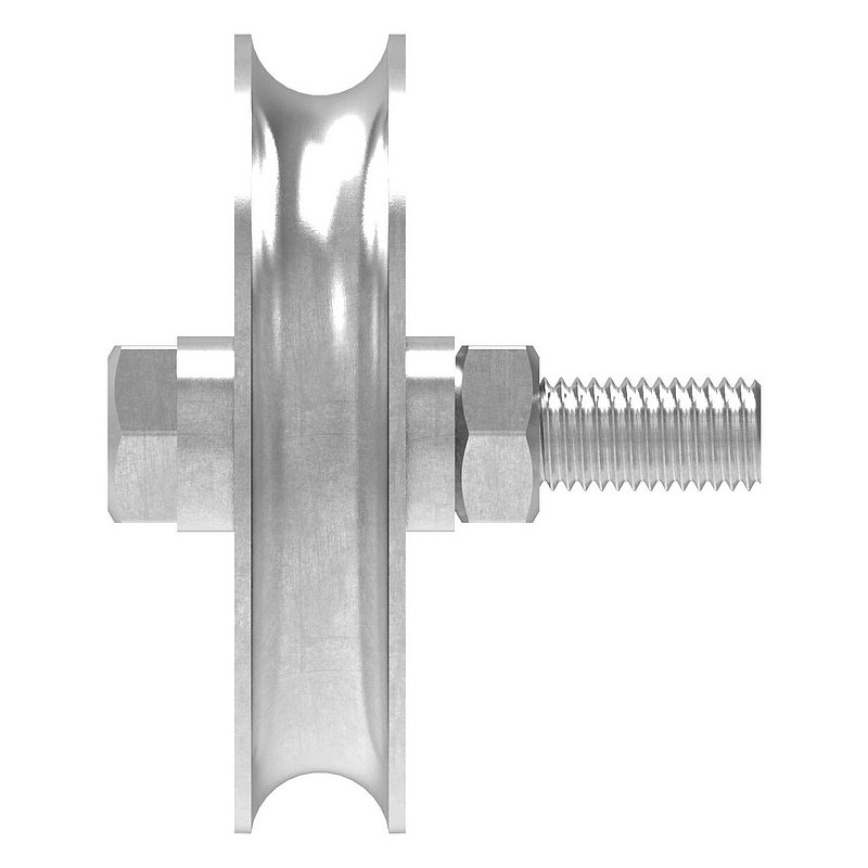 Galet pour porte coulissante avec rainure ronde