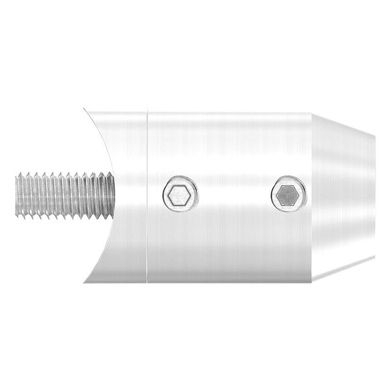 Cross bar holder (for front push-fit) for 33.7 mm tube, front bore 12.2 mm, AISI304
