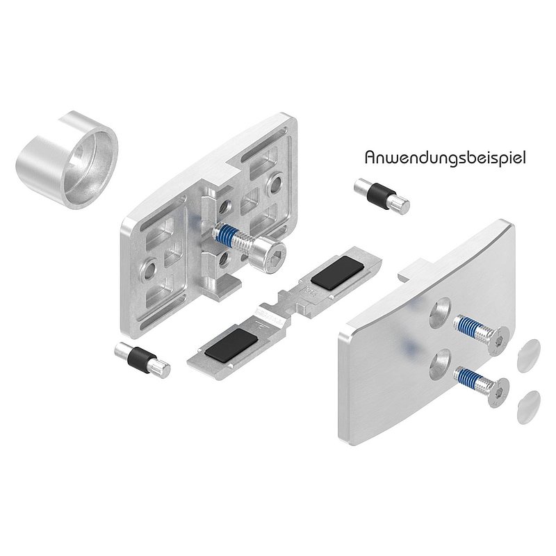 Privacy screen centre glass clamp mod. 26, AISI304