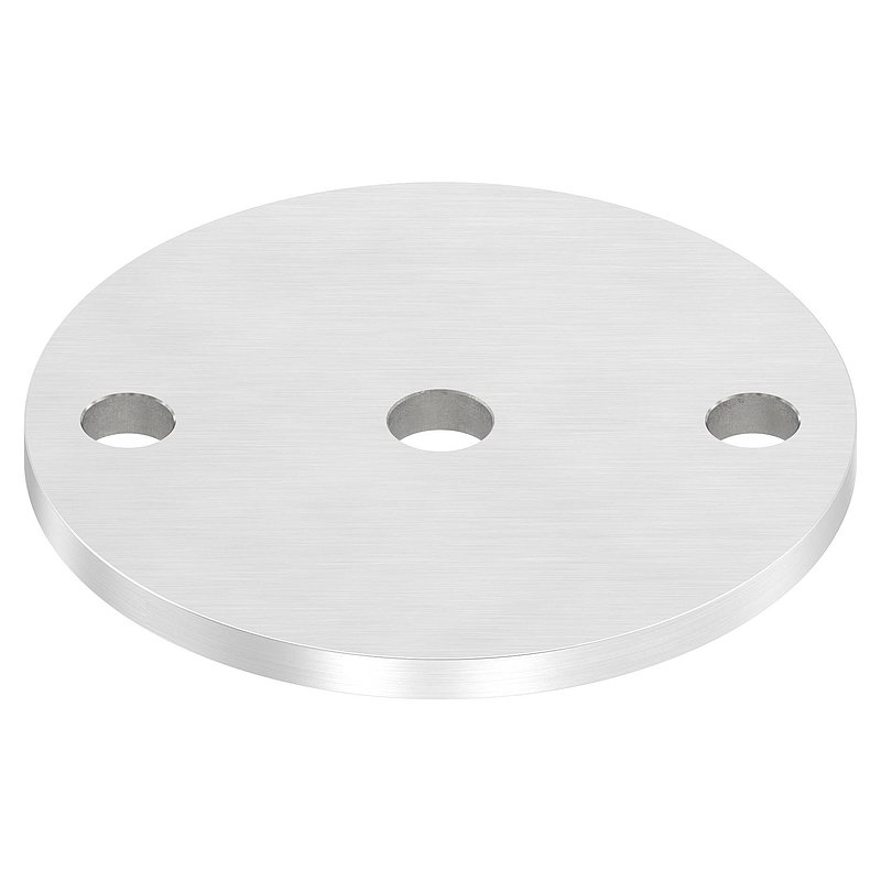 Ankerplatte Ø 100x6mm, mit Längsschliff, V2A