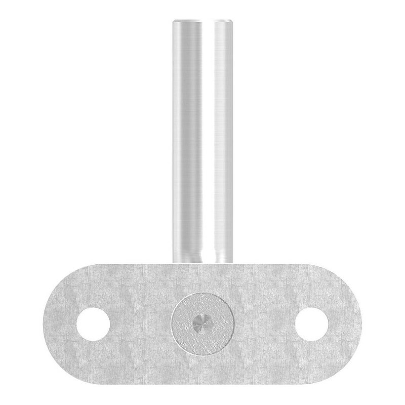Bracket Ø 12mm with straight handrail connection plate, AISI304