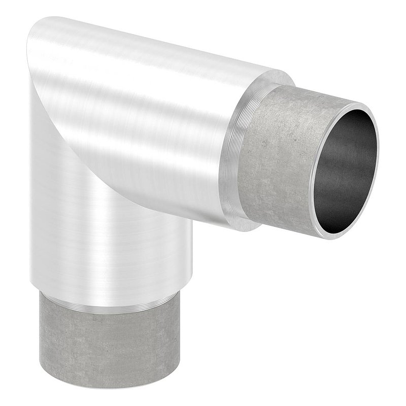 Corner piece 90°, for tube 33.7x2.5mm, AISI304