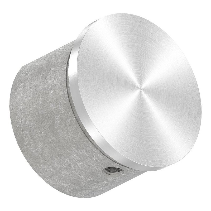 Endkappe, flach, für Nutrohr 48,3mm, V4A