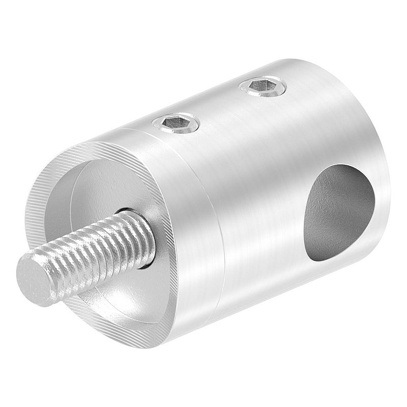 Querstabhalter für 48,3mm Rohr, 10,2mm Bohrung, V2A