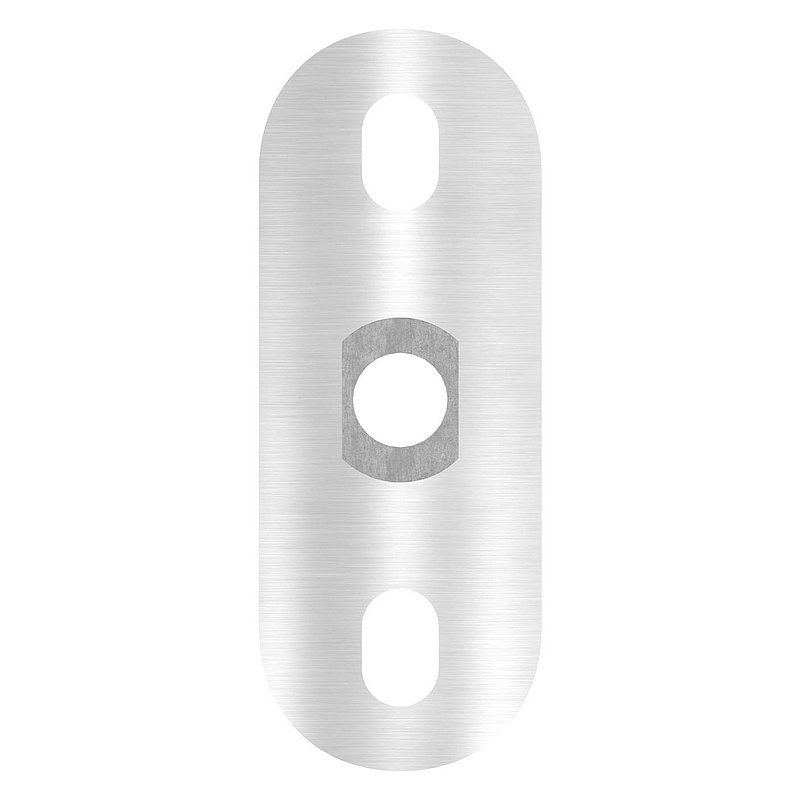 Plaque de raccordement de mains courantes, 42,4mm avec trous oblongs, V2A