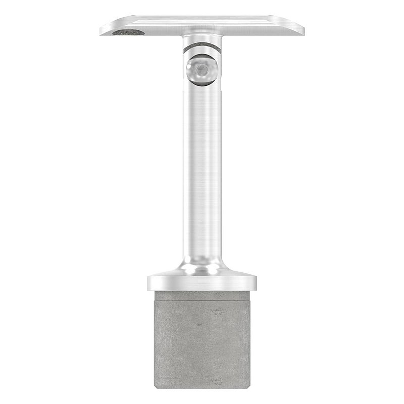 Bouchon pour extrémité de tube avec articulation et plaque de racc. pour tube 33,7x2,0mm, V2A