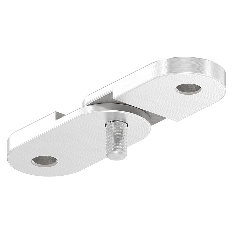 Handlaufanschlussplatte verstellbar, flach, V2A