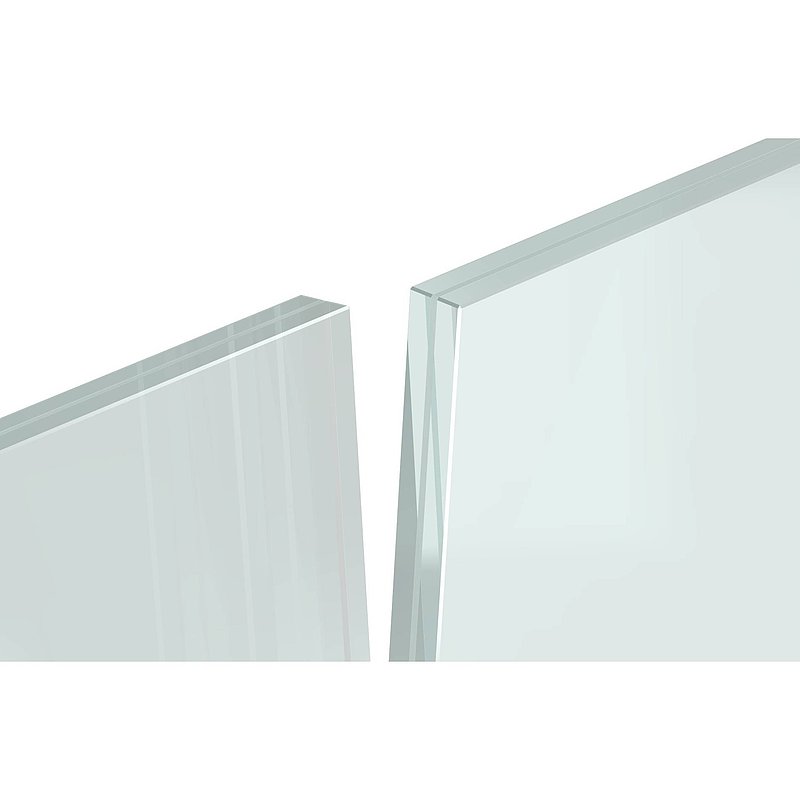 Aligneur de parois en verre pour garde-corps avec ép. de verre : 12,76 - 13,52mm