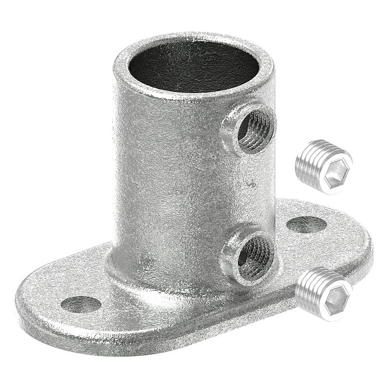 Support mural avec 2 trous de fixation, pour tube Ø 42,4mm