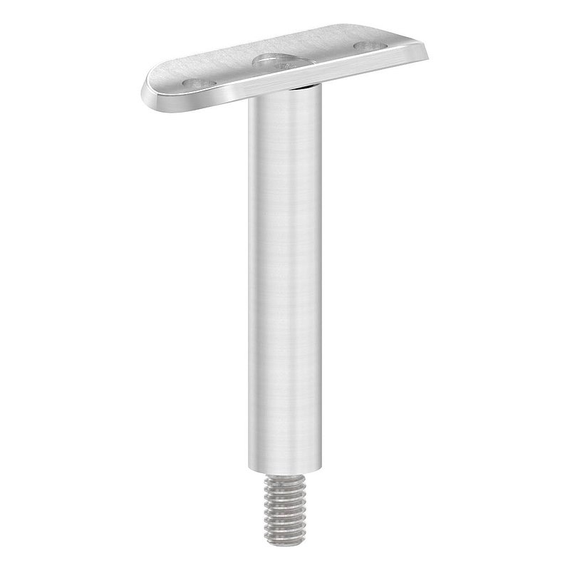 Pin Ø 14mm with handrail connection plate for tube 42.4mm, AISI304
