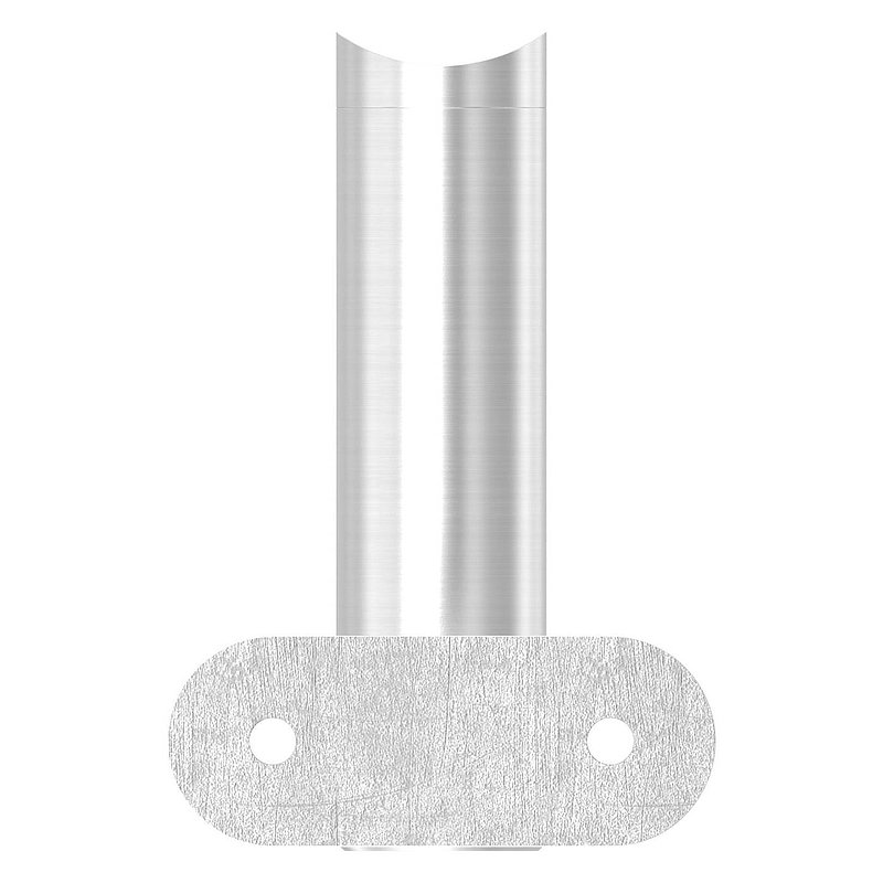 Handlaufhalter mit Gelenk, Handlaufanschlussplatte flach, V2A