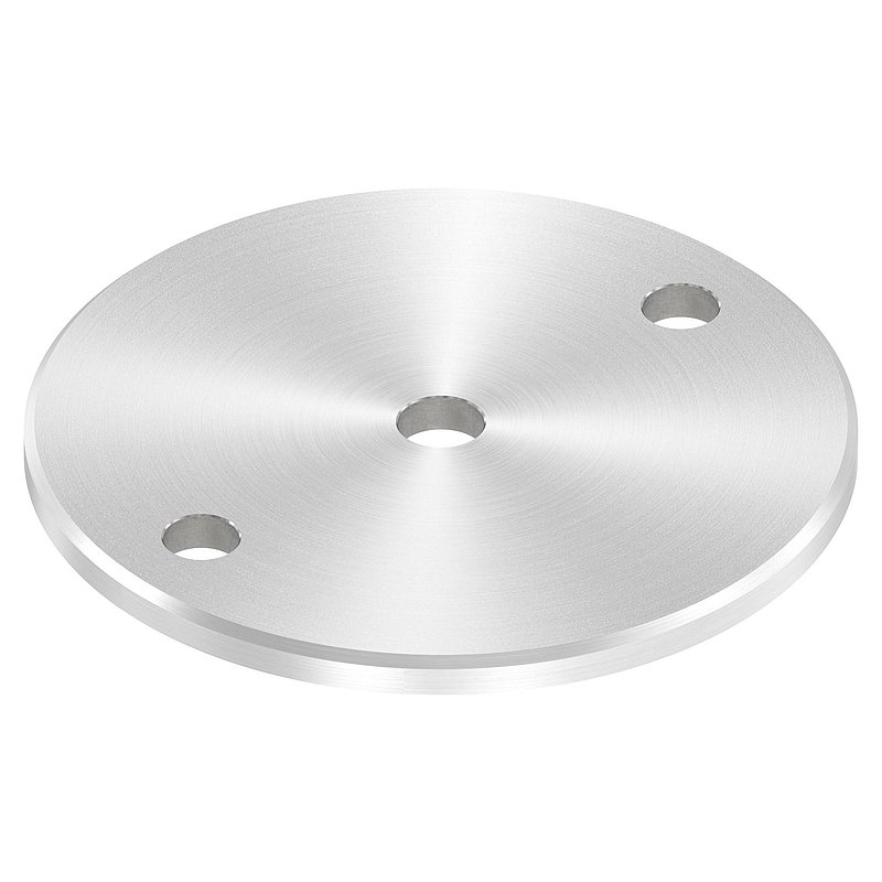 Ankerplatte Ø 120x6mm, mit Rundschliff und Fase, V2A