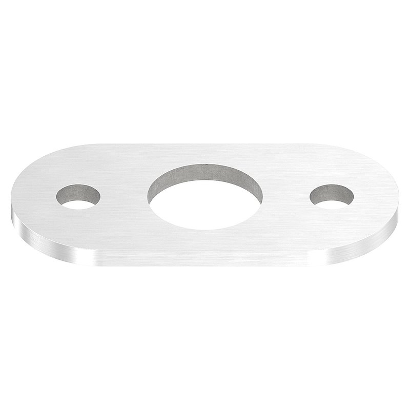 Ankerplatte, 115x55x6mm, mit Längsschliff, V2A