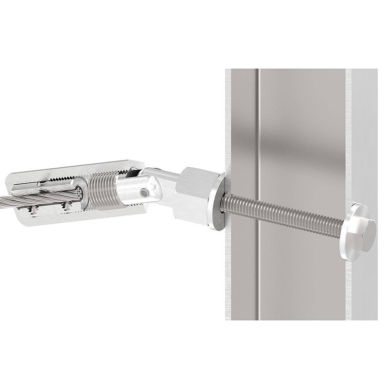 Gewindeterminal zur Selbstmontage, Seil 6mm, V2A