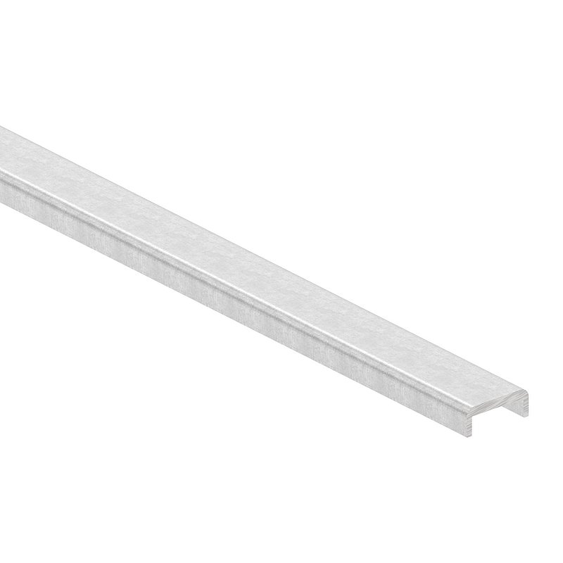 Main courante EXTRA SLIM, pour verre 10,00 - 11,52mm, L: 6000mm, aluminium brut