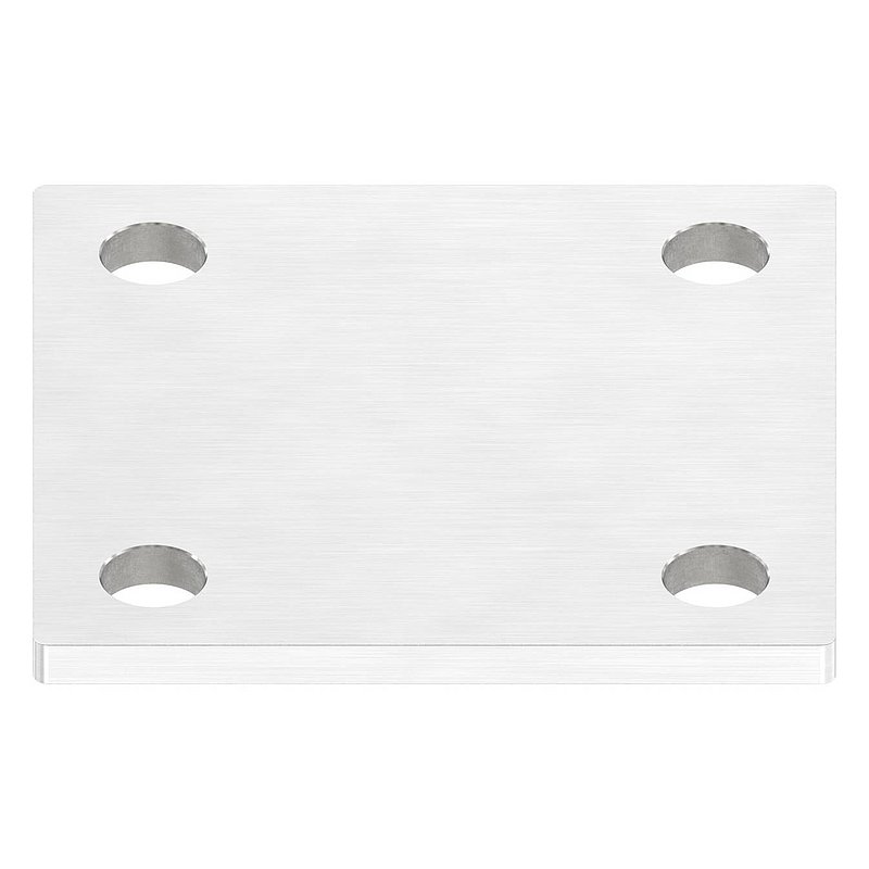 Anchor plate, 100x100x6mm, with longitudinal grinding, AISI304