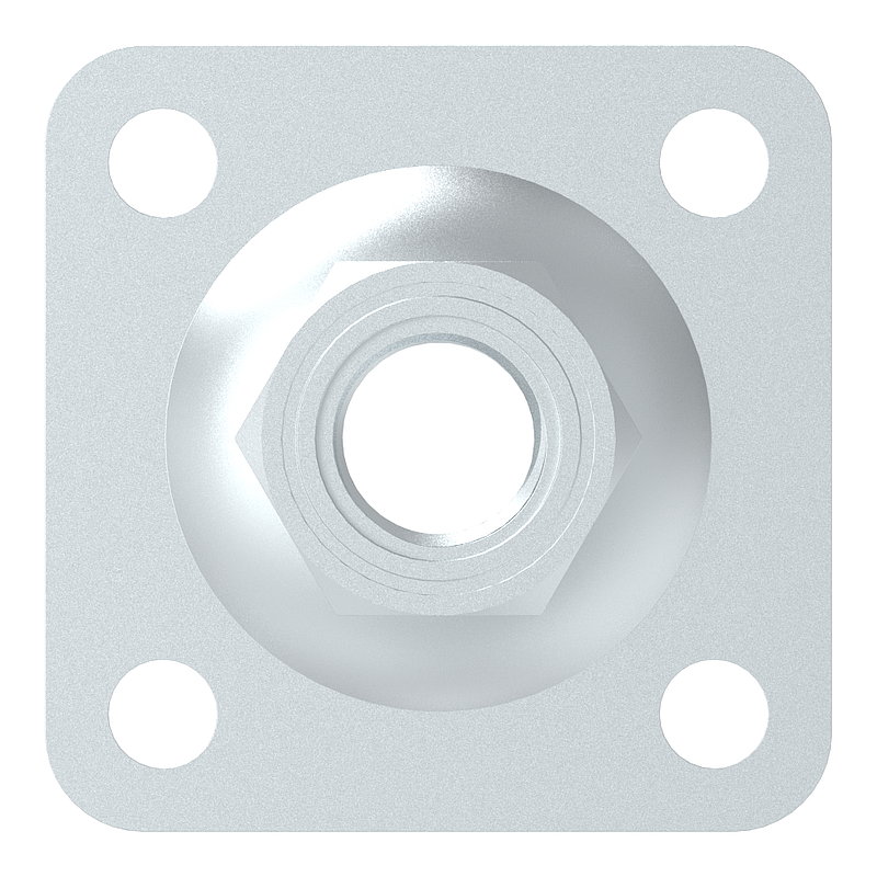 Adjustable wall plate for M22, galvanised
