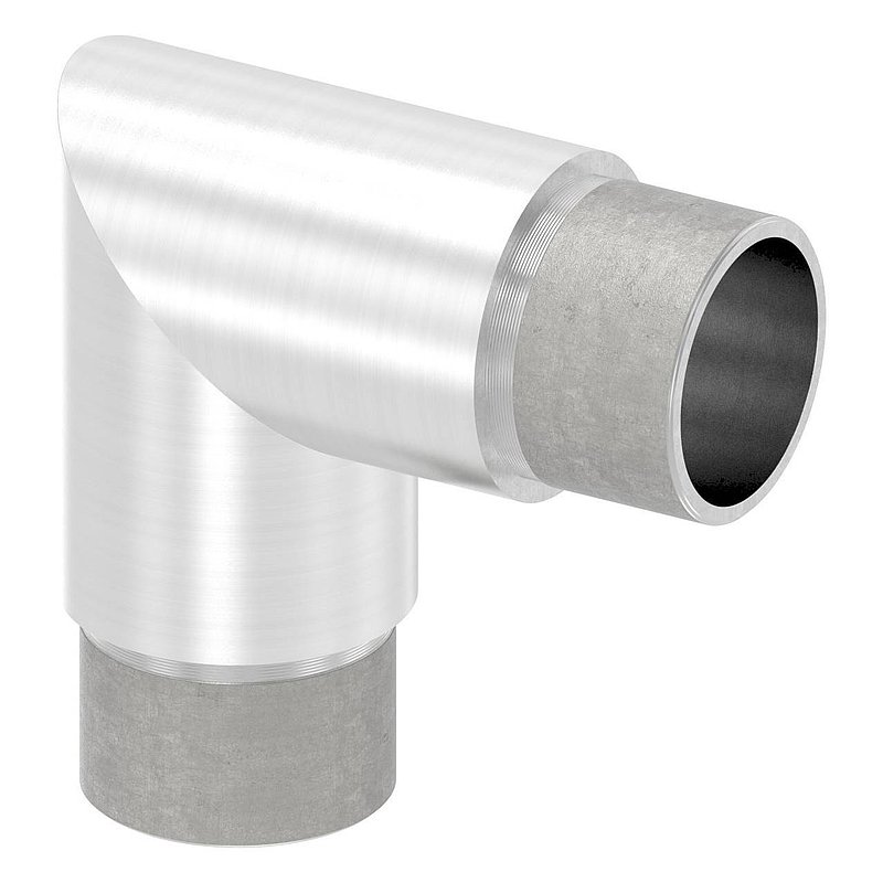 Tube coudé à 90° droit, pour tube Ø 33,7, ép. 2,0mm, V4A