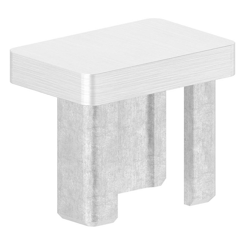 Capuchon à enfoncer, pour tube 30x20x2,0mm, V4A