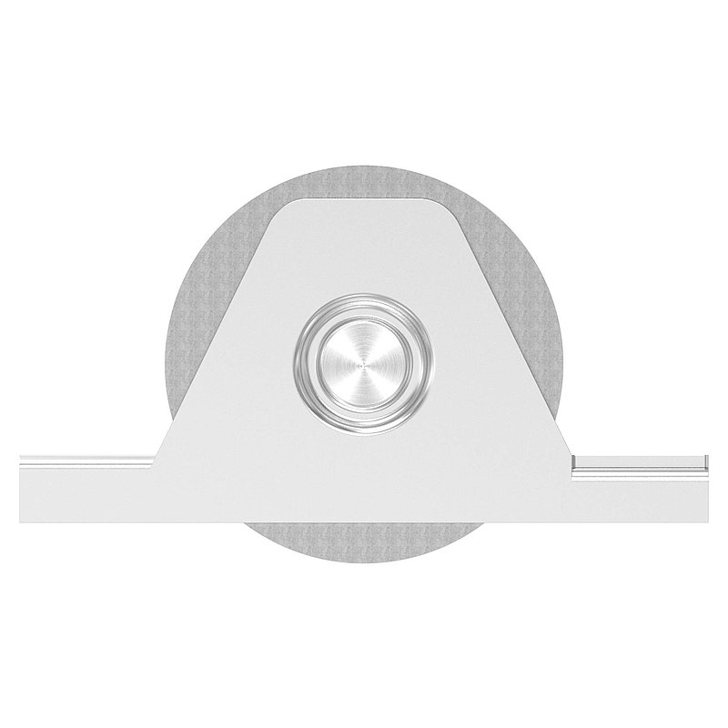 Roulette pour portail coulissant Ø 90 mm avec rainure ronde Ø 20 mm, V4A