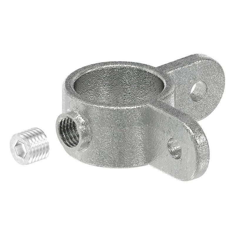 Halter mit 2 Laschen, 90°, für Rohr Ø 42,4mm