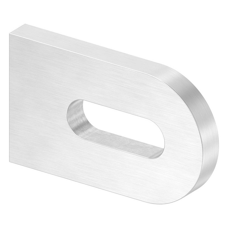Weld-on bracket, 50x30x6mm, ground, AISI304