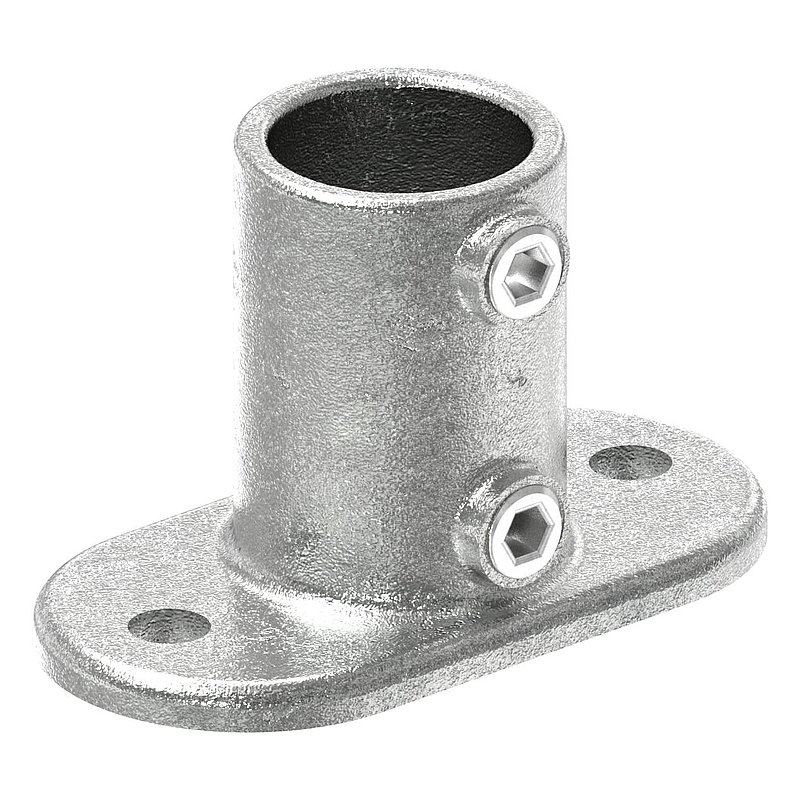 Support mural avec 2 trous de fixation, pour tube Ø 42,4mm
