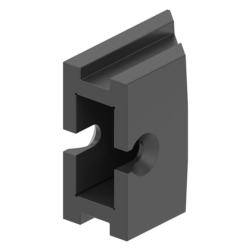 trap head, plastic, black