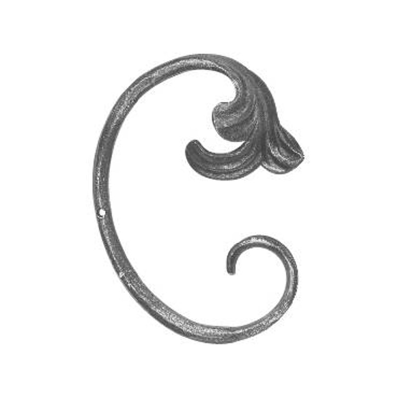 Volute en forme de C Ø10mm, 170x120mm, droite
