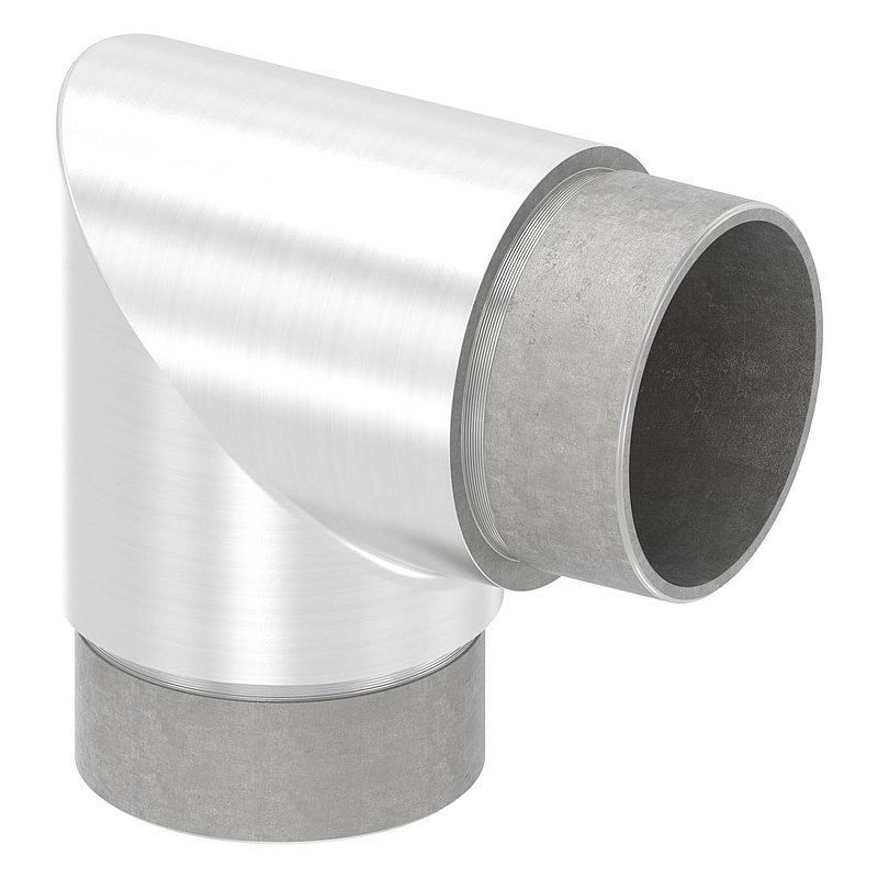 Tube coudé à 90°, court, pour tube 48,3 x 2,0 mm, V2A (1.4301)
